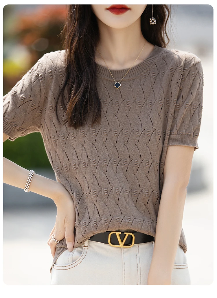 Camiseta de mujer, suéter de algodón 100% de verano, camiseta de | Ropa de mujer · Omeda.es - Imagen 14