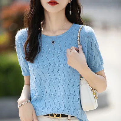 Camiseta de mujer, suéter de algodón 100% de verano, camiseta de | Ropa de mujer · Omeda.es - Imagen 26