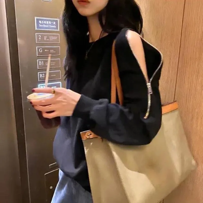 Camiseta de mujer, Top liso negro para mujer, camiseta holgada con | Ropa de mujer · Omeda.es - Imagen 20