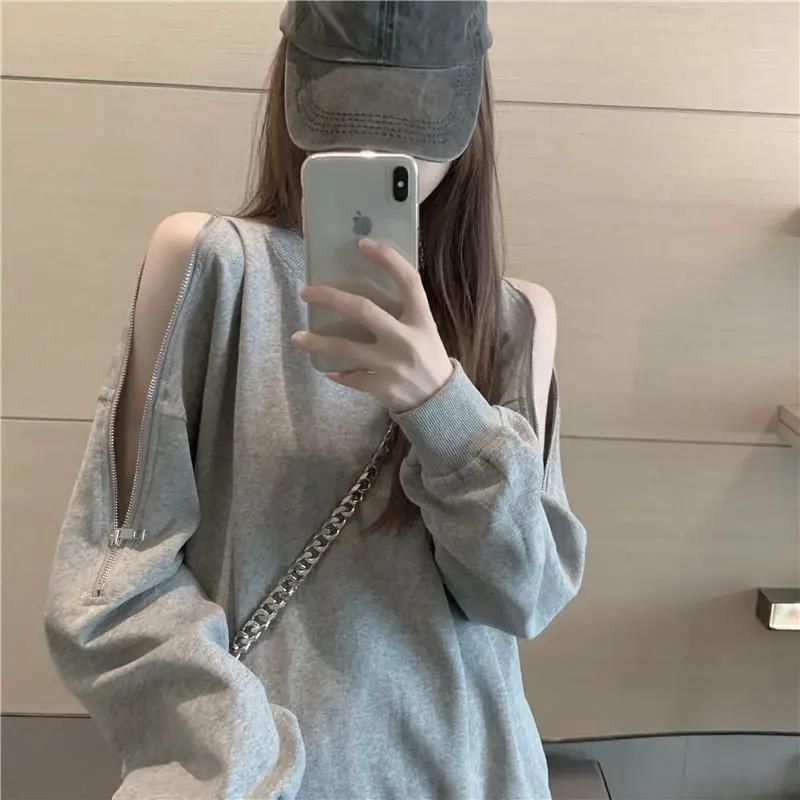 Camiseta de mujer, Top liso negro para mujer, camiseta holgada con | Ropa de mujer · Omeda.es - Imagen 7