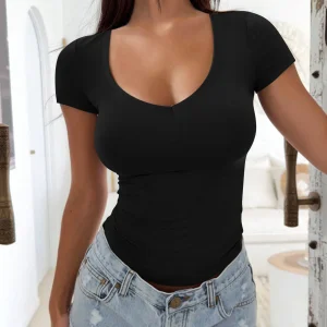 Camiseta para mujer, Top De verano ajustado a la moda, camiseta De | Ropa de mujer · Omeda.es