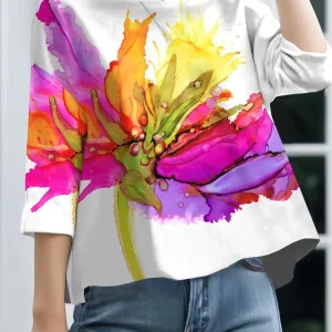 Camiseta para mujer, Tops sencillos e informales de verano con cuello | Ropa de mujer · Omeda.es