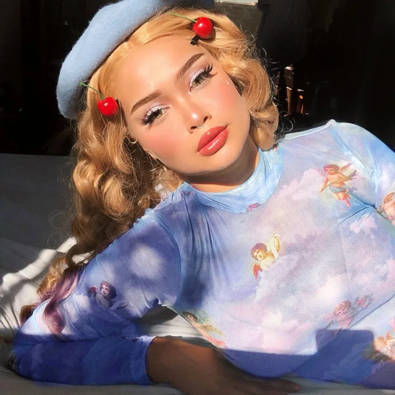 Camiseta Sexy transparente para mujer, Tops de malla transparente, | Ropa de mujer · Omeda.es - Imagen 12