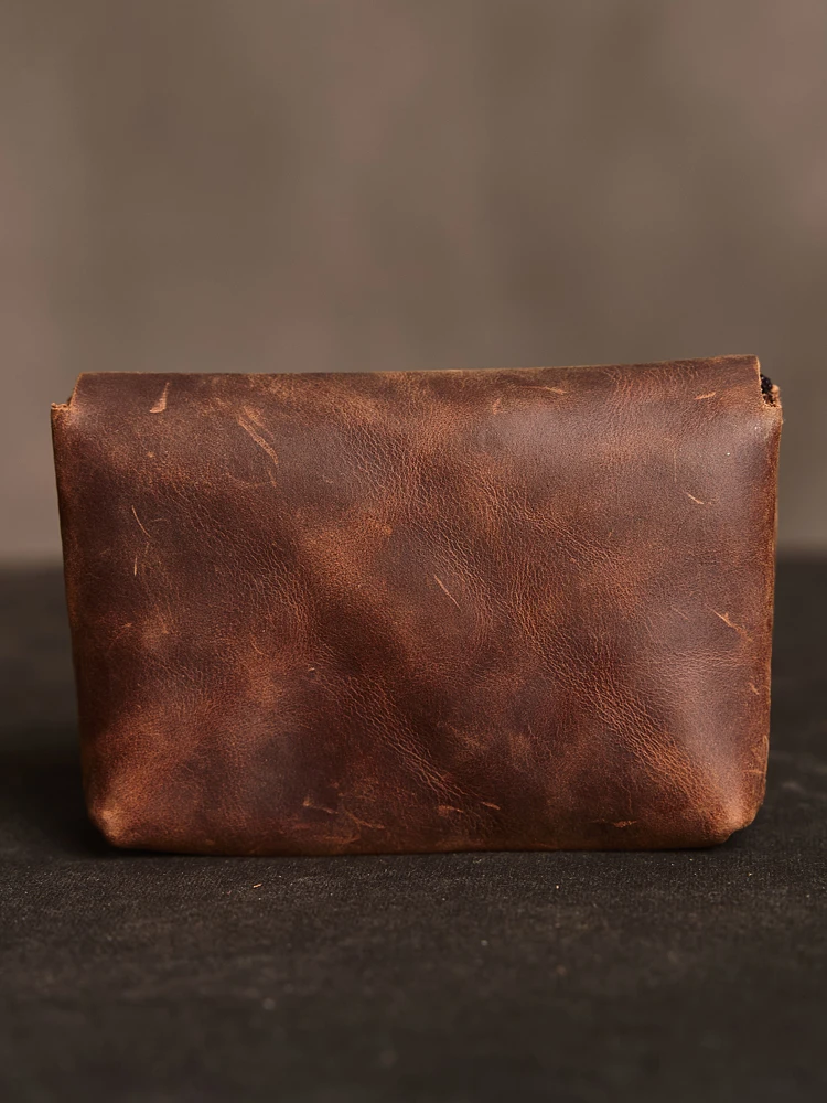 Cartera de cuero genuino con doble cremallera para hombre y mujer, | Accesorios de moda · Omeda.es - Imagen 13