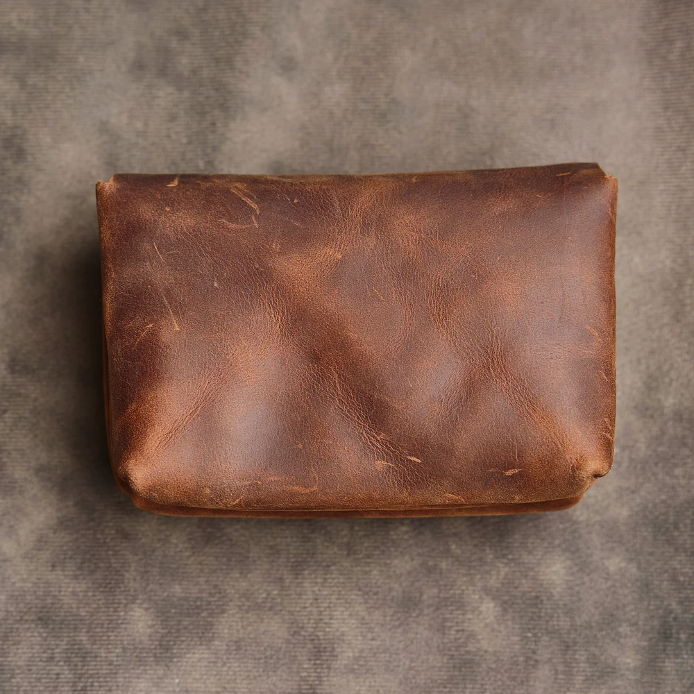 Cartera de cuero genuino con doble cremallera para hombre y mujer, | Accesorios de moda · Omeda.es - Imagen 14