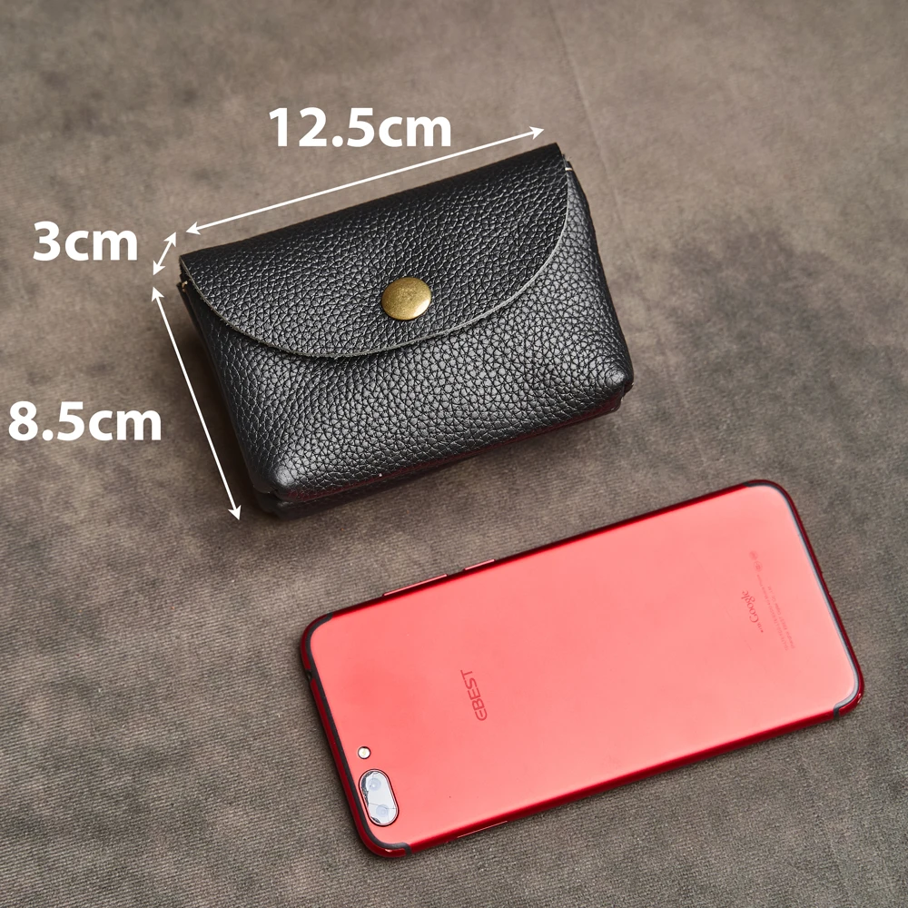 Cartera de cuero genuino con doble cremallera para hombre y mujer, | Accesorios de moda · Omeda.es - Imagen 3