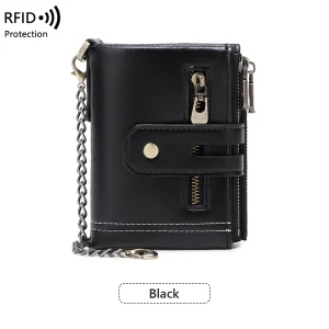 Cartera con doble cremallera para hombre, tarjetas múltiples, cartera | Accesorios de moda · Omeda.es