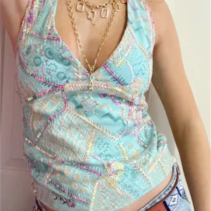 Chaleco ajustado sin mangas con cuello en V y espalda descubierta con | Ropa de mujer · Omeda.es