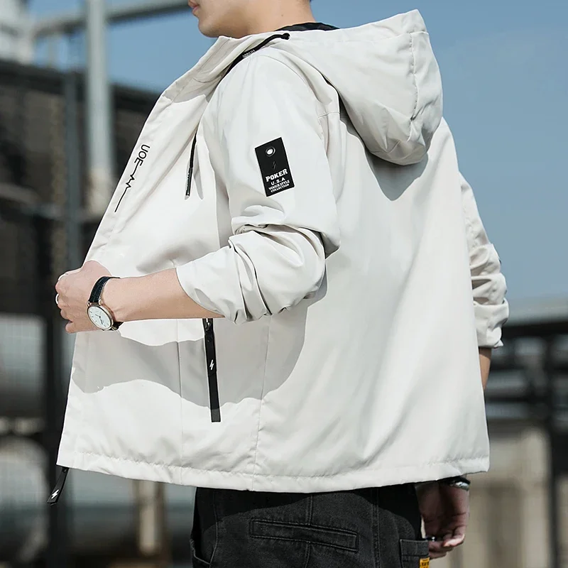 Chaqueta con capucha para hombre, abrigo informal fino, transpirable, | Ropa de hombre · Omeda.es - Imagen 12