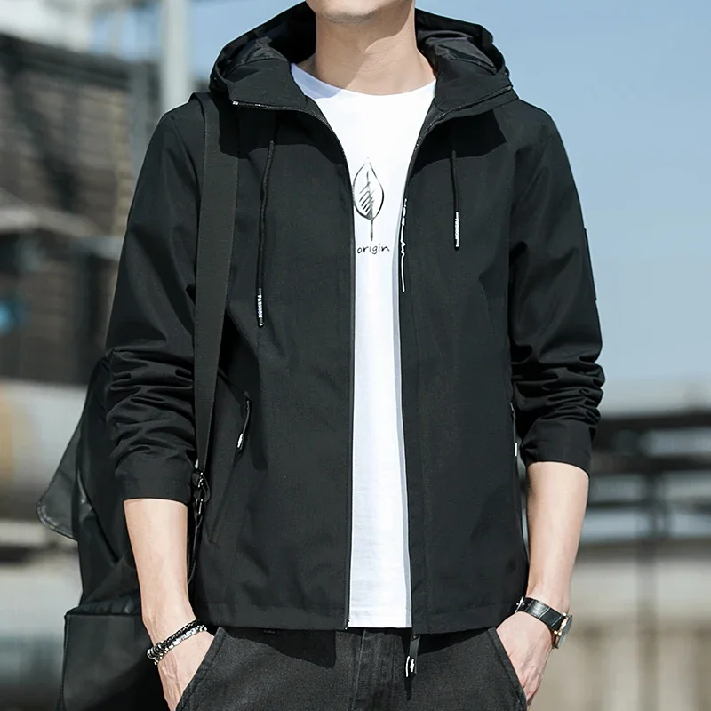 Chaqueta con capucha para hombre, abrigo informal fino, transpirable, | Ropa de hombre · Omeda.es - Imagen 13