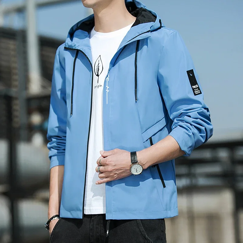 Chaqueta con capucha para hombre, abrigo informal fino, transpirable, | Ropa de hombre · Omeda.es - Imagen 18