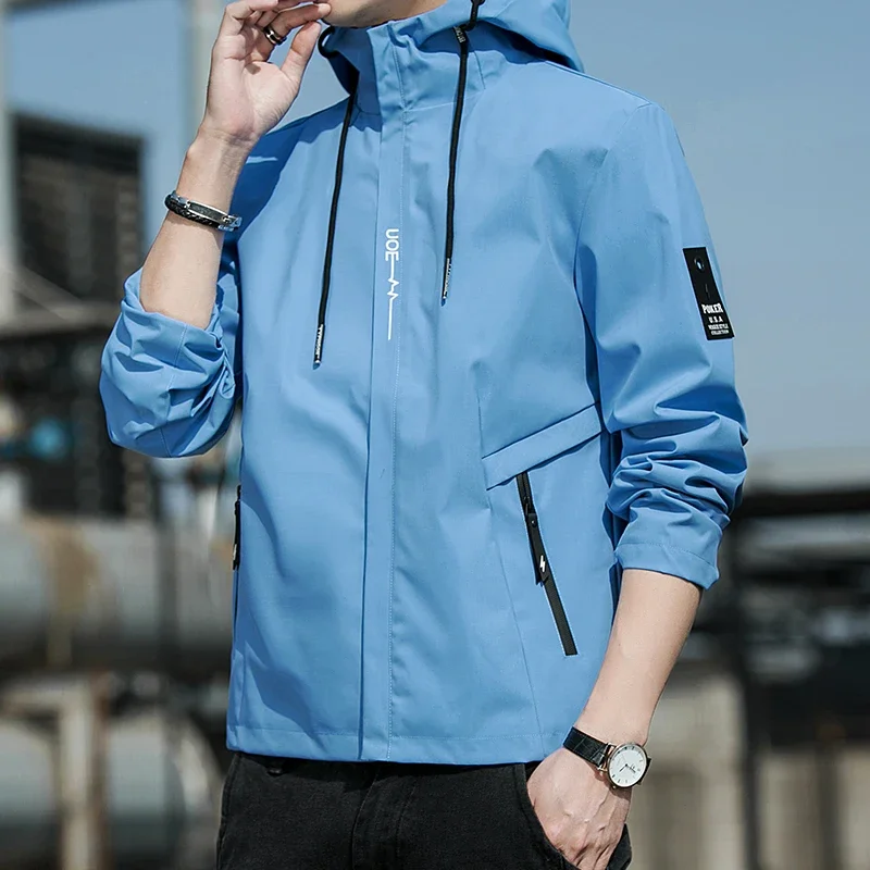 Chaqueta con capucha para hombre, abrigo informal fino, transpirable, | Ropa de hombre · Omeda.es - Imagen 19