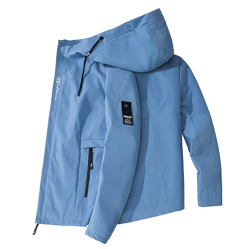 Chaqueta con capucha para hombre, abrigo informal fino, transpirable, | Ropa de hombre · Omeda.es - Imagen 22