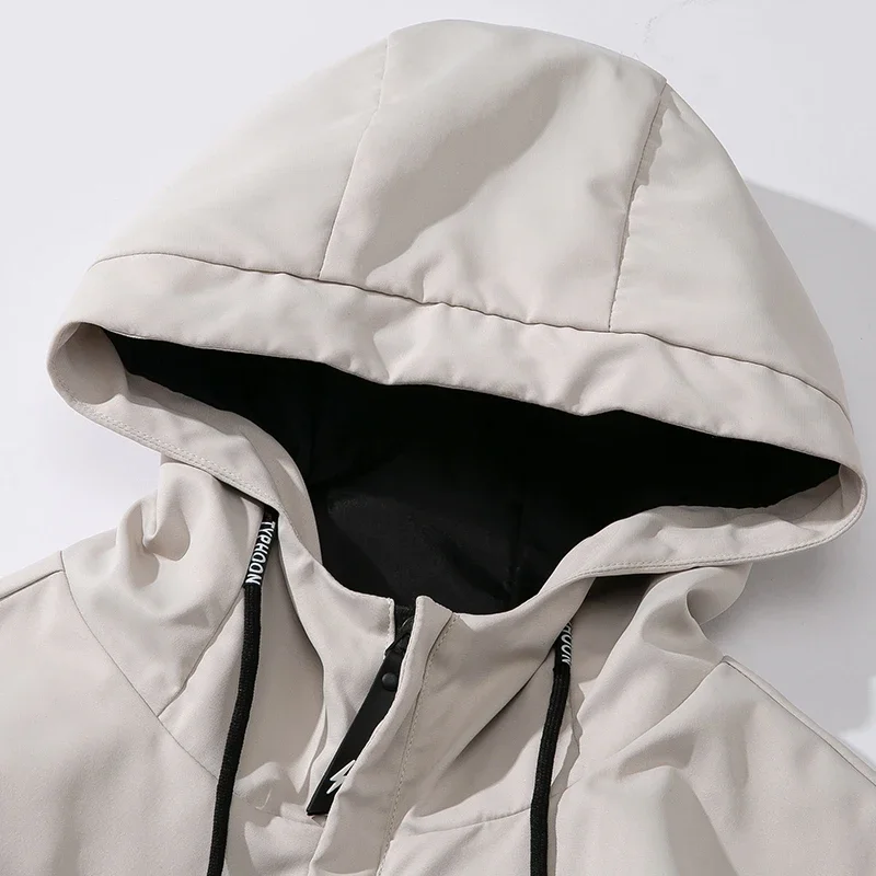 Chaqueta con capucha para hombre, abrigo informal fino, transpirable, | Ropa de hombre · Omeda.es - Imagen 3