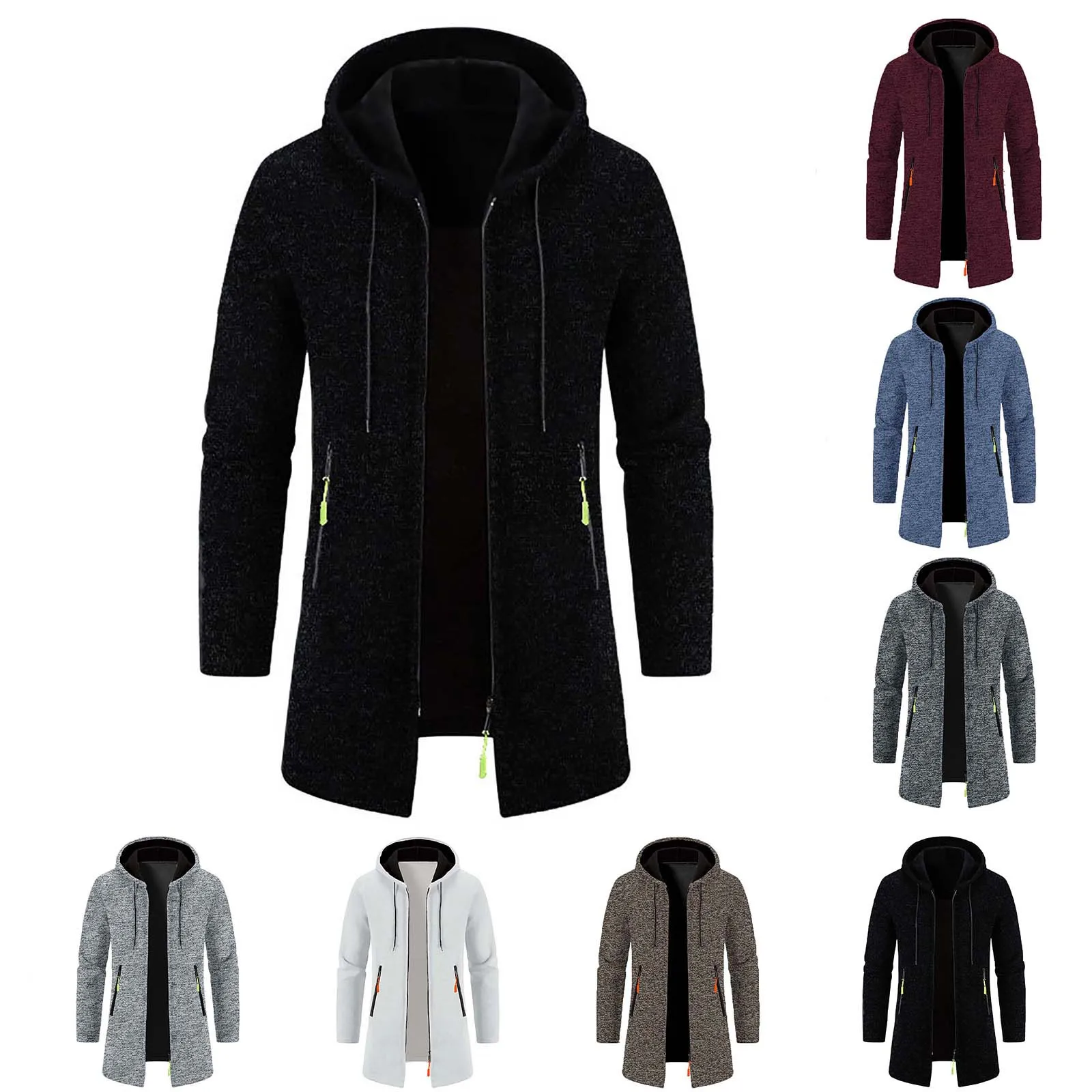 Chaqueta con capucha para hombre, suéter de lana fina de longitud | Ropa de hombre · Omeda.es - Imagen 2