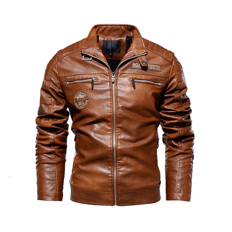 Chaqueta de cuero para hombre, abrigo holgado de felpa para viaje al | Ropa de hombre · Omeda.es - Imagen 18