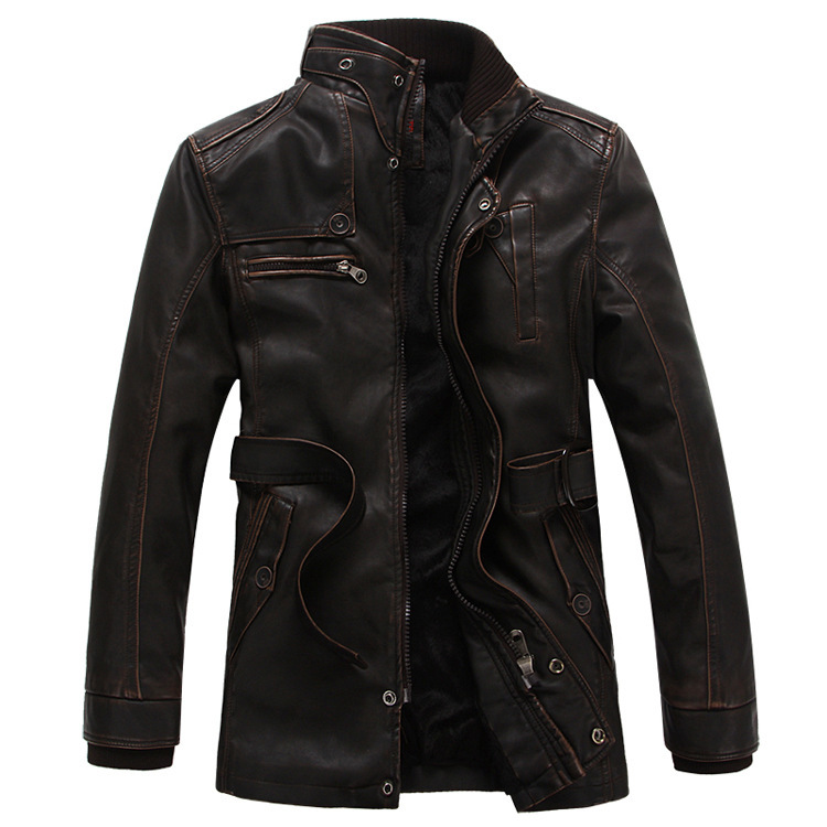 Chaqueta larga de cuero de moda para hombre, nueva chaqueta Vintage | Ropa de hombre · Omeda.es - Imagen 6