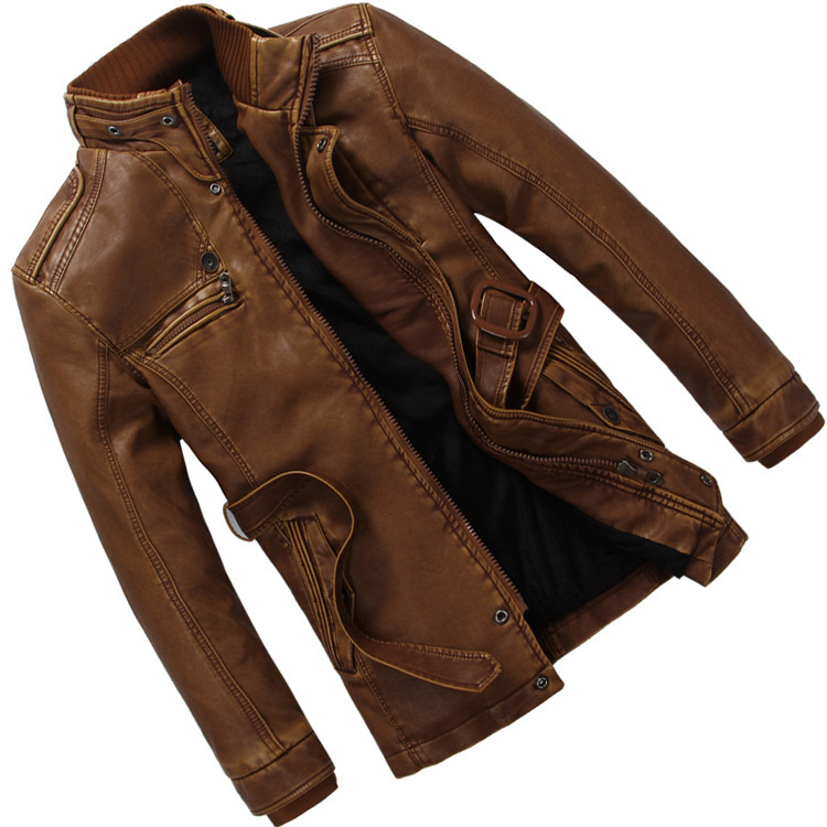 Chaqueta larga de cuero de moda para hombre, nueva chaqueta Vintage | Ropa de hombre · Omeda.es - Imagen 7