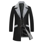 Chaqueta de negocios para hombre, abrigo de longitud media con cuello | Ropa de hombre · Omeda.es
