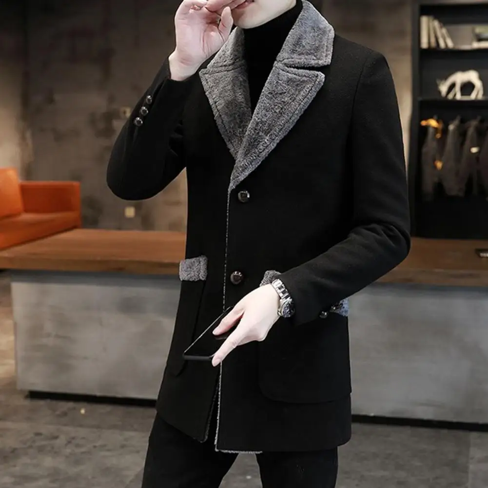 Chaqueta de negocios para hombre, abrigo de longitud media con cuello | Ropa de hombre · Omeda.es - Imagen 10