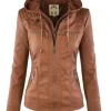 Chaqueta de piel sintética para mujer, chaqueta básica 20225, abrigo | Ropa de mujer · Omeda.es