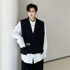 Chaqueta sin mangas para hombre, chaleco de traje Simple, Color | Ropa de hombre · Omeda.es