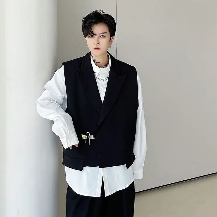 Chaqueta sin mangas para hombre, chaleco de traje Simple, Color | Ropa de hombre · Omeda.es