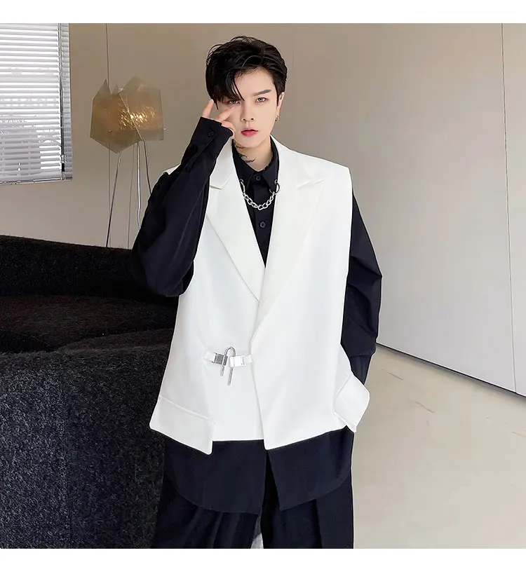 Chaqueta sin mangas para hombre, chaleco de traje Simple, Color | Ropa de hombre · Omeda.es - Imagen 11