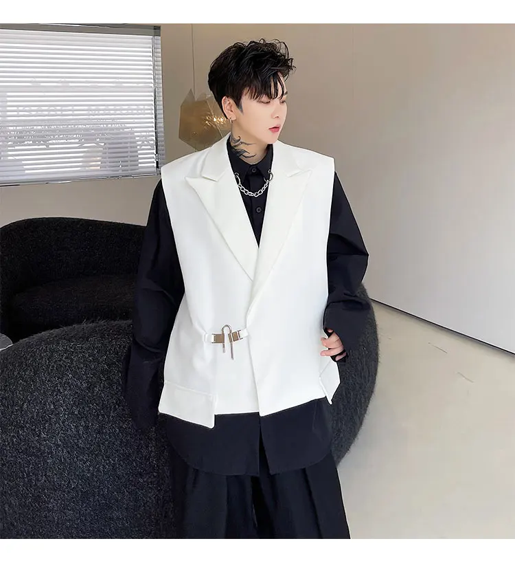 Chaqueta sin mangas para hombre, chaleco de traje Simple, Color | Ropa de hombre · Omeda.es - Imagen 12