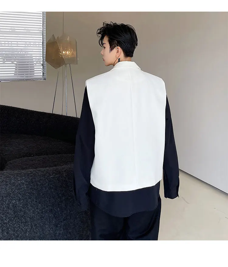 Chaqueta sin mangas para hombre, chaleco de traje Simple, Color | Ropa de hombre · Omeda.es - Imagen 13