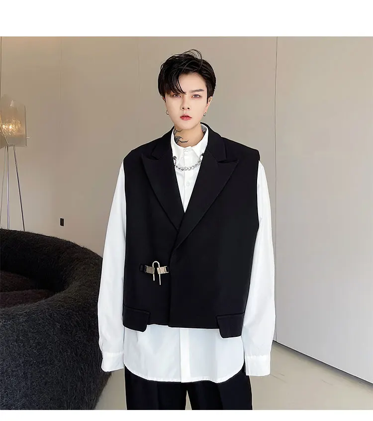 Chaqueta sin mangas para hombre, chaleco de traje Simple, Color | Ropa de hombre · Omeda.es - Imagen 14