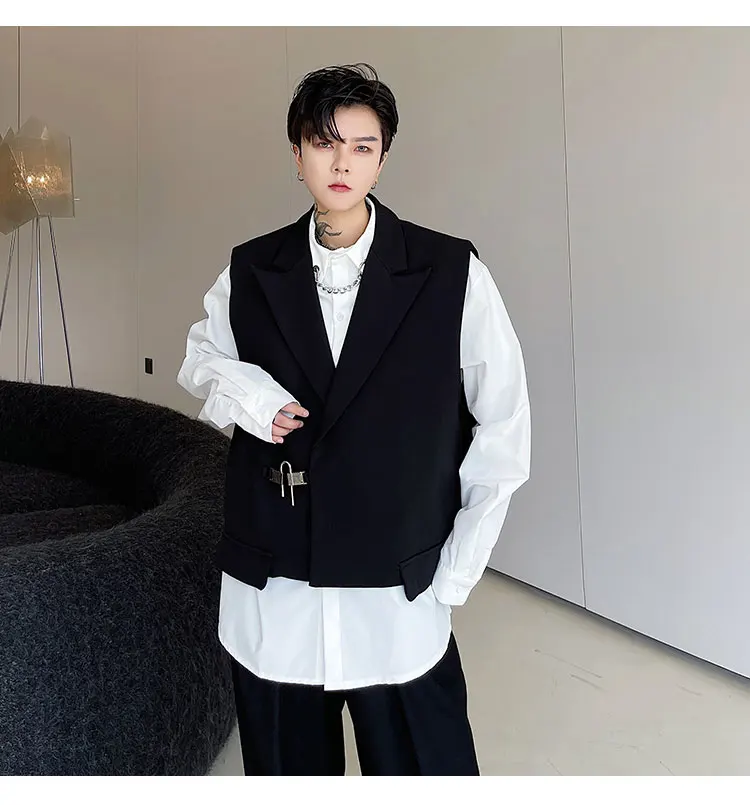 Chaqueta sin mangas para hombre, chaleco de traje Simple, Color | Ropa de hombre · Omeda.es - Imagen 16