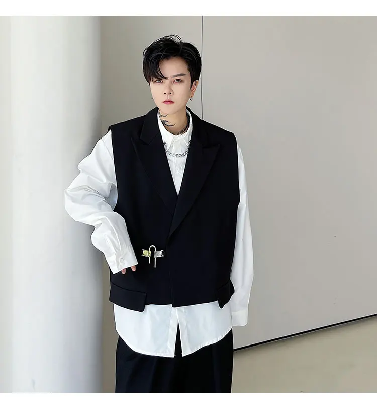 Chaqueta sin mangas para hombre, chaleco de traje Simple, Color | Ropa de hombre · Omeda.es - Imagen 17