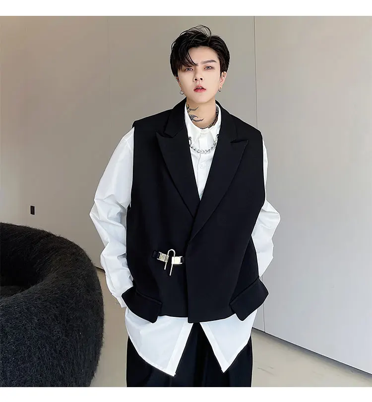 Chaqueta sin mangas para hombre, chaleco de traje Simple, Color | Ropa de hombre · Omeda.es - Imagen 19