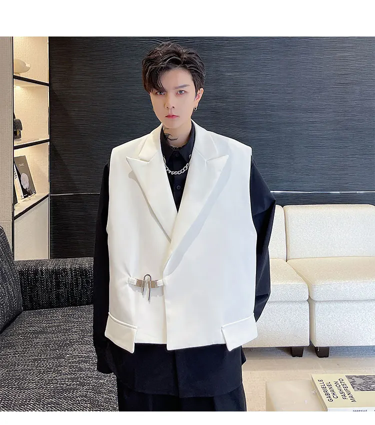 Chaqueta sin mangas para hombre, chaleco de traje Simple, Color | Ropa de hombre · Omeda.es - Imagen 2