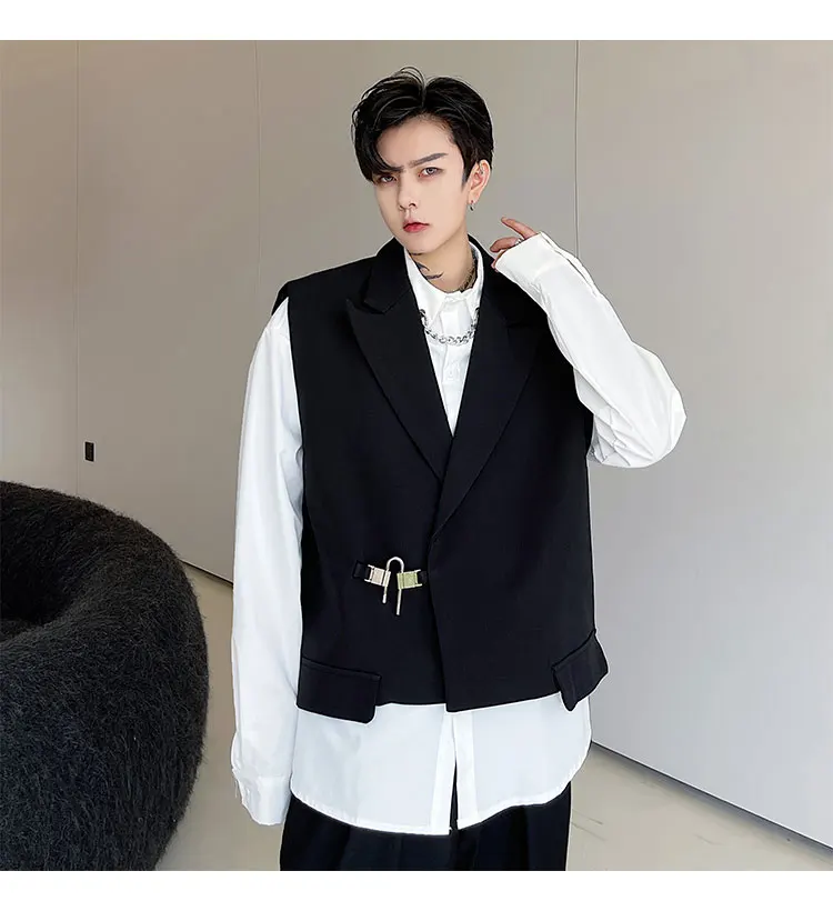 Chaqueta sin mangas para hombre, chaleco de traje Simple, Color | Ropa de hombre · Omeda.es - Imagen 20