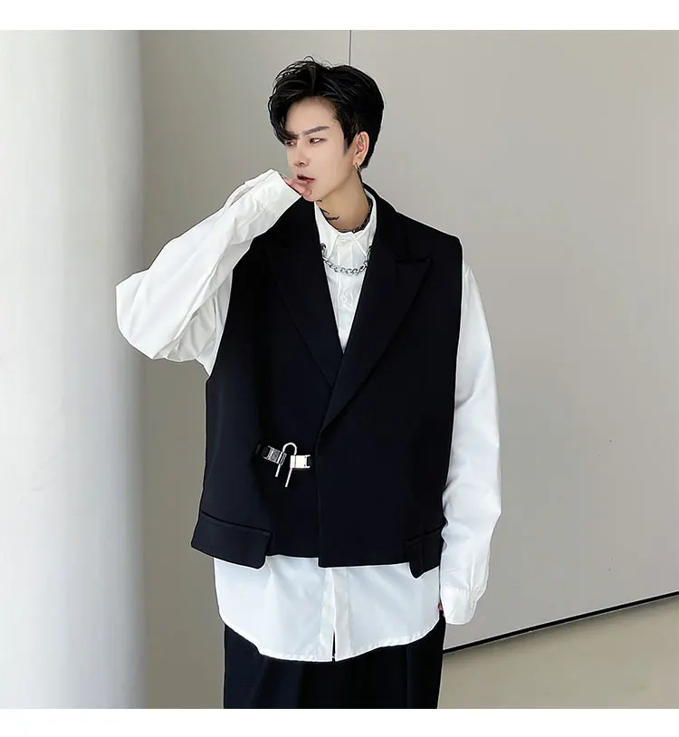 Chaqueta sin mangas para hombre, chaleco de traje Simple, Color | Ropa de hombre · Omeda.es - Imagen 21