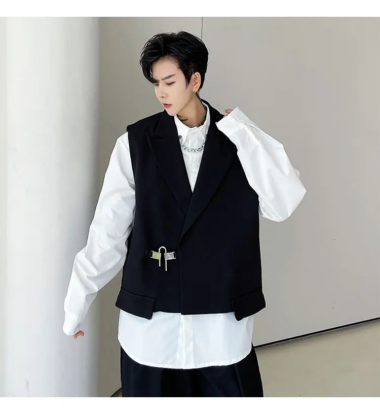 Chaqueta sin mangas para hombre, chaleco de traje Simple, Color | Ropa de hombre · Omeda.es - Imagen 22