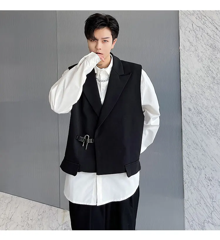 Chaqueta sin mangas para hombre, chaleco de traje Simple, Color | Ropa de hombre · Omeda.es - Imagen 23