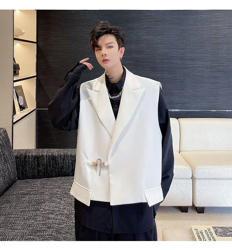 Chaqueta sin mangas para hombre, chaleco de traje Simple, Color | Ropa de hombre · Omeda.es - Imagen 3