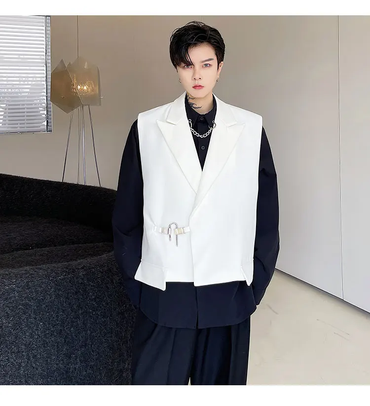 Chaqueta sin mangas para hombre, chaleco de traje Simple, Color | Ropa de hombre · Omeda.es - Imagen 5