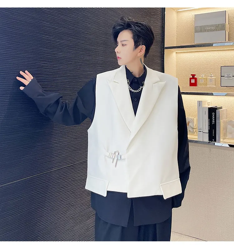 Chaqueta sin mangas para hombre, chaleco de traje Simple, Color | Ropa de hombre · Omeda.es - Imagen 6