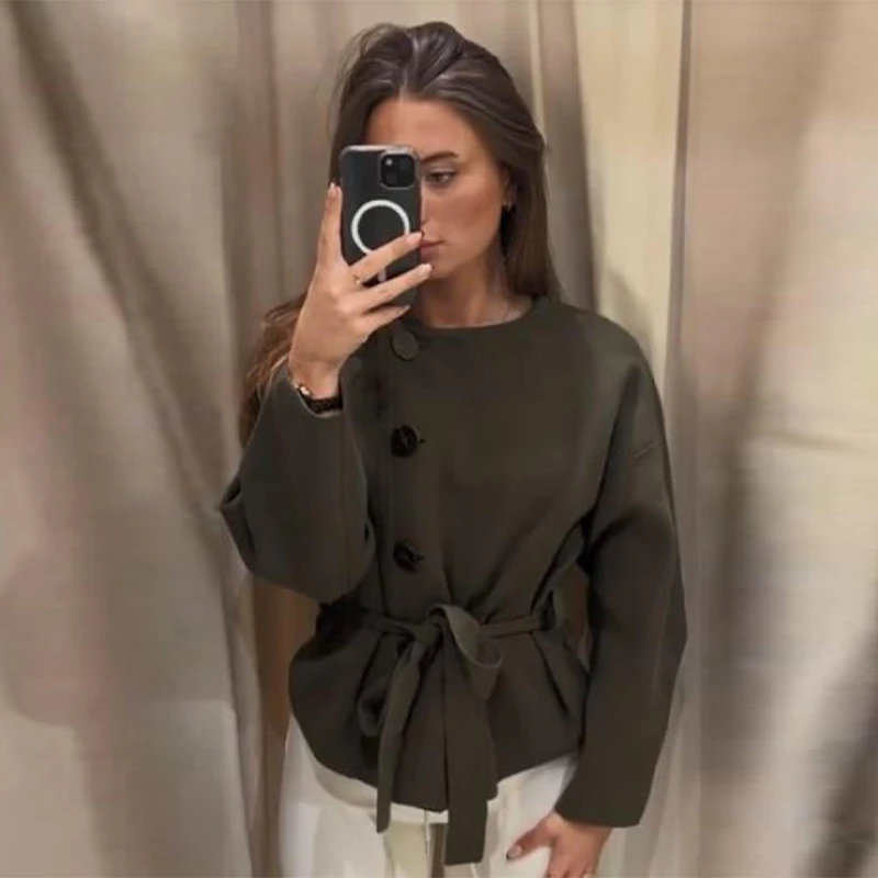 Chaquetas de punto envolventes para mujer, abrigos con cinturón de | Ropa de mujer · Omeda.es