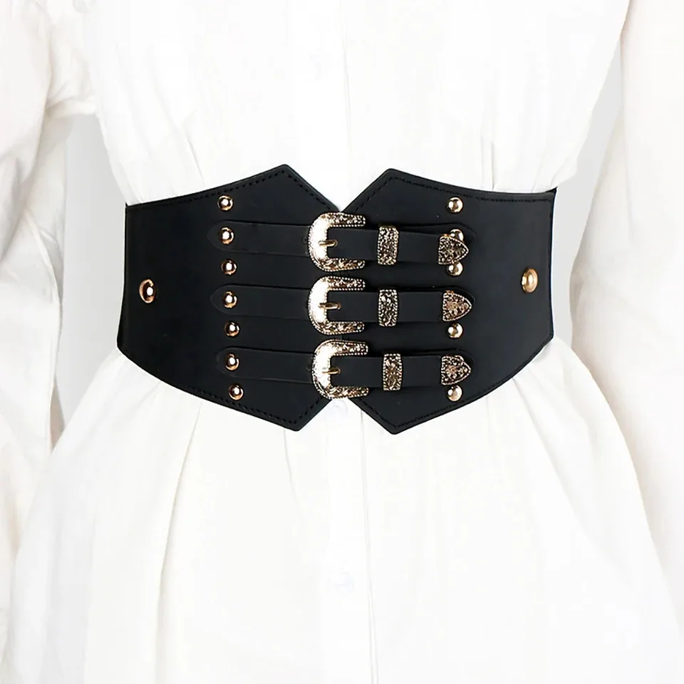 Cinturón de corsé debajo del busto para mujer, cinturones Retro de | Accesorios de moda · Omeda.es - Imagen 11