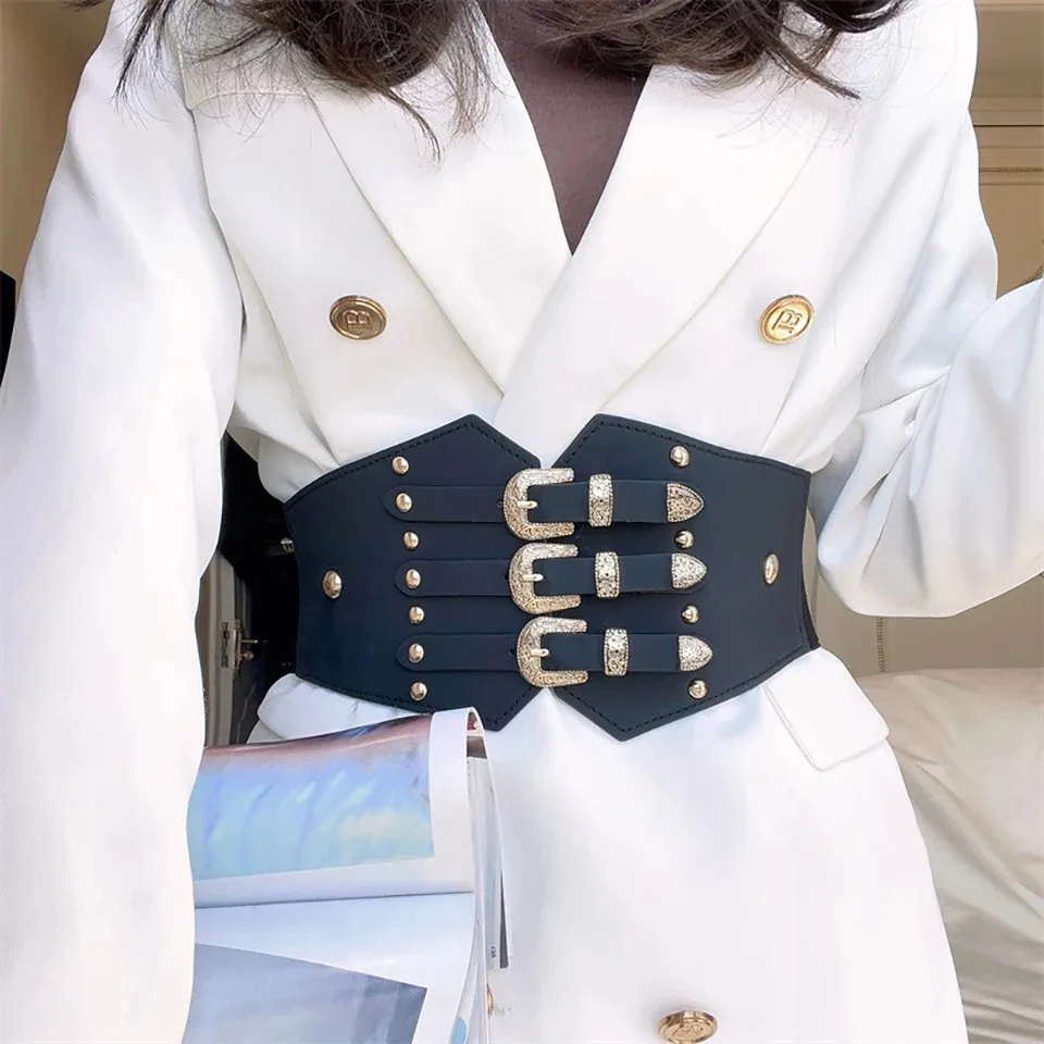 Cinturón de corsé debajo del busto para mujer, cinturones Retro de | Accesorios de moda · Omeda.es - Imagen 8