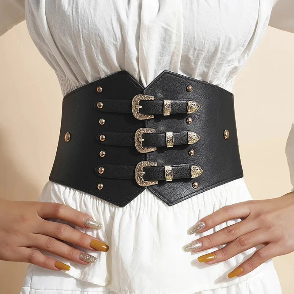 Cinturón de corsé debajo del busto para mujer, cinturones Retro de | Accesorios de moda · Omeda.es - Imagen 9