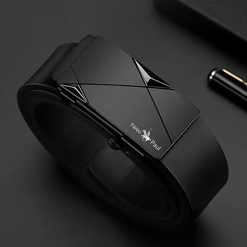 Cinturón de cuero de alta calidad para hombre a la moda con hebilla | Accesorios de moda · Omeda.es - Imagen 6