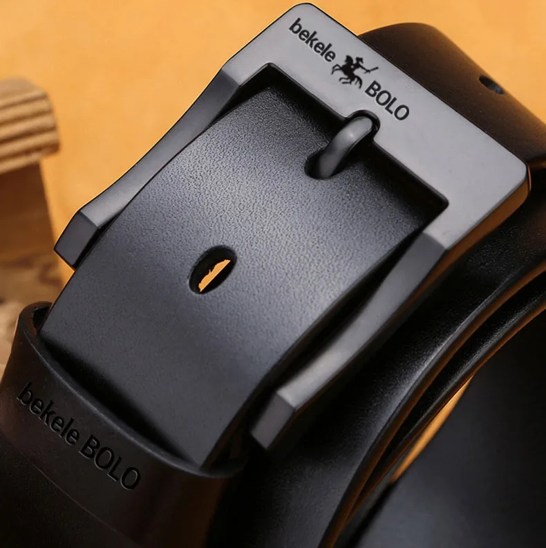 Cinturón de cuero genuino para hombre, cinturones de aleación a la | Accesorios de moda · Omeda.es - Imagen 6