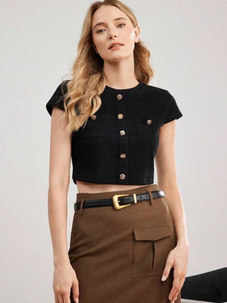 Cinturón de cuero genuino para mujer, cuero burdeos con hebilla de | Accesorios de moda · Omeda.es - Imagen 8