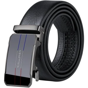 Cinturón de cuero con hebilla automática para hombre, cinturón de | Accesorios de moda · Omeda.es